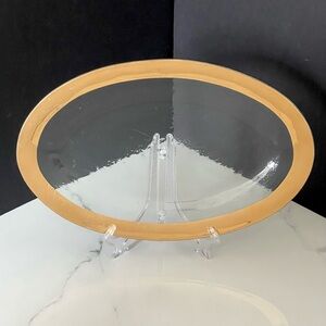 13.5" Antique Gold Platter - Annieglass